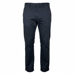 Life Khaki Mens Straight Fit Flat Front Chino Pants Navy Blue Size 34x30